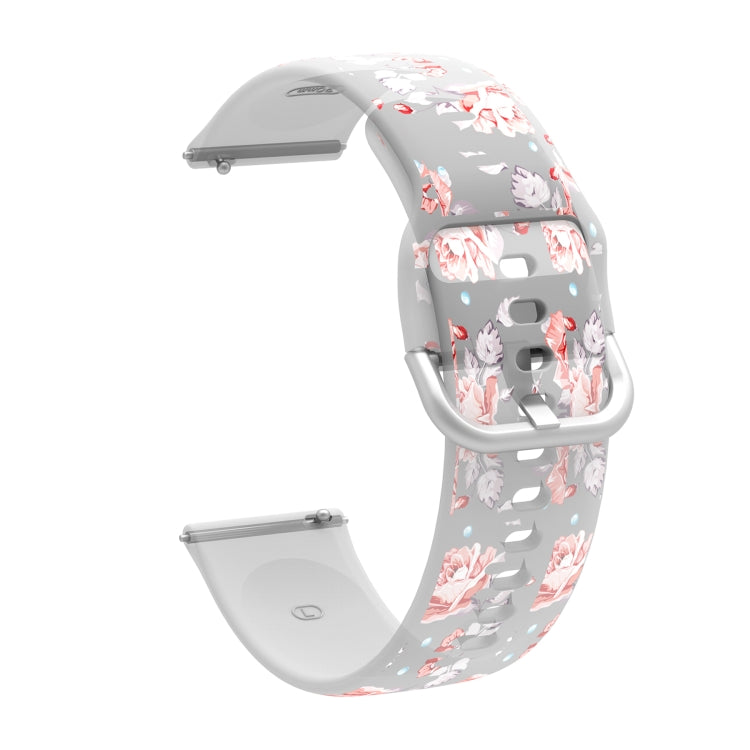 สายรัดนาฬิกาซิลิโคน TPU พิมพ์ลายใส สำหรับ Samsung Galaxy Watch4 ขนาด 20 มม. สำหรับ Huawei Watch GT 3 Pro ขนาด 22 มม.
