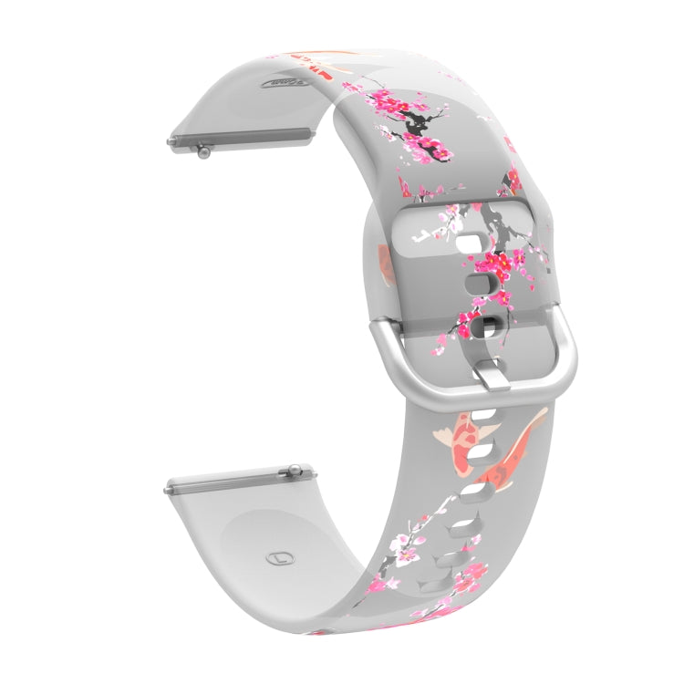 สายรัดนาฬิกาซิลิโคน TPU พิมพ์ลายใส สำหรับ Samsung Galaxy Watch4 ขนาด 20 มม. สำหรับ Huawei Watch GT 3 Pro ขนาด 22 มม.