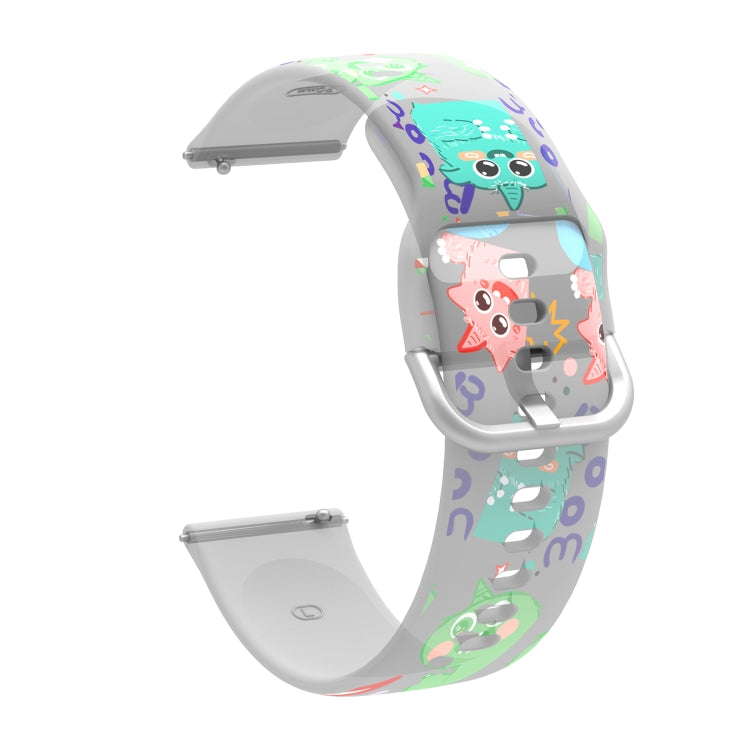 สายรัดนาฬิกาซิลิโคน TPU พิมพ์ลายใส สำหรับ Samsung Galaxy Watch4 ขนาด 20 มม. สำหรับ Huawei Watch GT 3 Pro ขนาด 22 มม.