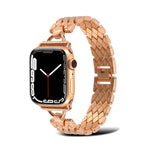 สายรัดนาฬิกาโลหะรูปทรงเพชร D-shaped สำหรับ Apple Watch Series, 7 45มม. / 6&SE&5&4 44มม. / 3&2&1 42มม., 7 41มม. / 6&SE&5&4 40มม. / 3&2&1 38มม.