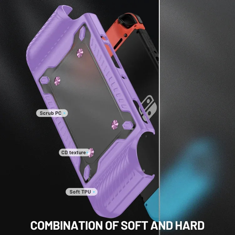 เคสป้องกันด้ามจับเกมแพด TPU+PC สำหรับ Switch OLED