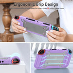 เคสป้องกันด้ามจับเกมแพด TPU+PC สำหรับ Switch OLED