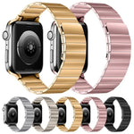 สายรัดนาฬิกาเหล็กแม่เหล็กสำหรับ Apple Watch Series, 7 41มม. / 6&SE&5&4 40มม. / 3&2&1 38มม., 7 45มม. / 6&SE&5&4 44มม. / 3&2&1 42มม.