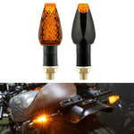 2 PCS KC025 Motorcycle 14LED Turn Signal Light, KC025(Black Shell + Yellow Lens), KC025(Black Shell + Transparent Black Lenses)