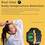 นาฬิกาอัจฉริยะ Q9 Pro หน้าจอ TFT HD 1.7 นิ้ว รองรับการวัดอุณหภูมิร่างกาย/การวัดอัตราการเต้นของหัวใจ