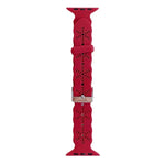Snowflake Silicone Watch Band For Apple Watch Series, 7 41mm / 6&SE&5&4 40mm / 3&2&1 38mm, 7 45mm / 6&SE&5&4 44mm / 3&2&1 42mm
