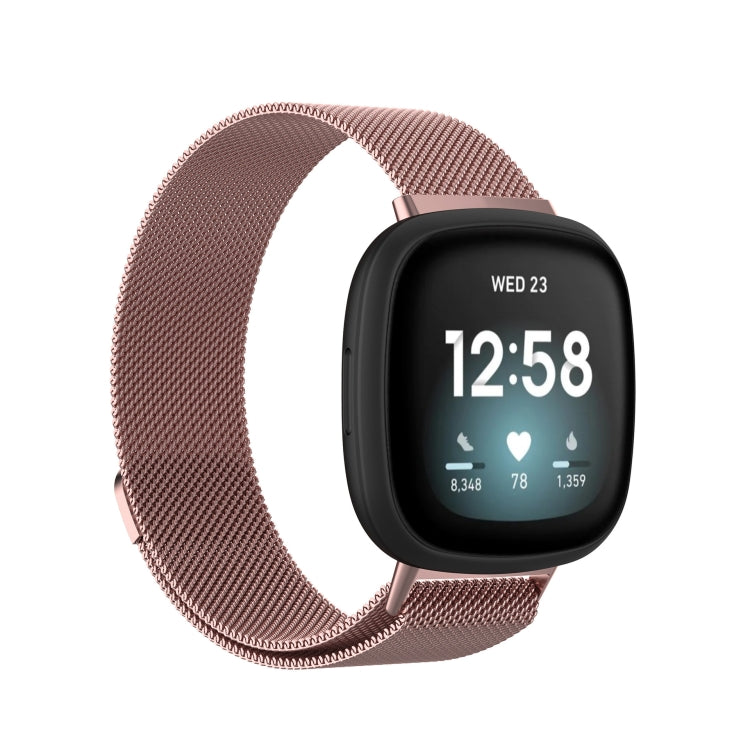 Milanese Magnetic Metal Weave Watchband, Large Size, For Fitbit  Versa 4 / 3（Large Size）, For Fitbit  Versa 4 / 3 （Large Size）, For Fitbit  Versa 4 / 3 (Large Size), For Fitbit  Versa 4 / 3 ,（Large Size）