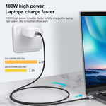สายชาร์จและส่งข้อมูล USB-C / Type-C ชาย-ชาย ความเร็ว 10Gbps, ความยาว 50ซม., 1ม., 1.5ม., 2ม.