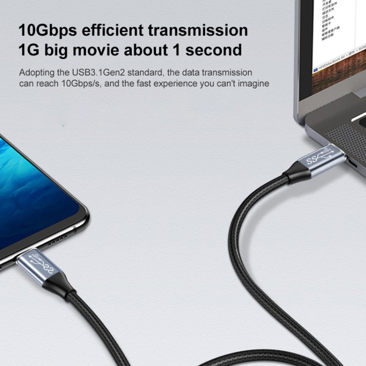 สายต่อขยายชาร์จและส่งข้อมูล USB-C / Type-C ชาย-หญิง ความเร็ว 10Gbps, ความยาว 25ซม., 50ซม., 1ม., 2ม.