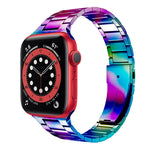 สายรัดนาฬิกาเหล็กกล้าไร้สนิมขนาดเอวเล็กสำหรับ Apple Watch Series, 7 41มม. / 6&SE&5&4 40มม. / 3&2&1 38มม., 7 45มม. / 6&SE&5&4 44มม. / 3&2&1 42มม.