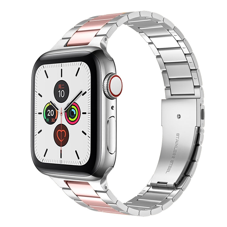 สายรัดนาฬิกาเหล็กกล้าไร้สนิมขนาดเอวเล็กสำหรับ Apple Watch Series, 7 41มม. / 6&SE&5&4 40มม. / 3&2&1 38มม., 7 45มม. / 6&SE&5&4 44มม. / 3&2&1 42มม.
