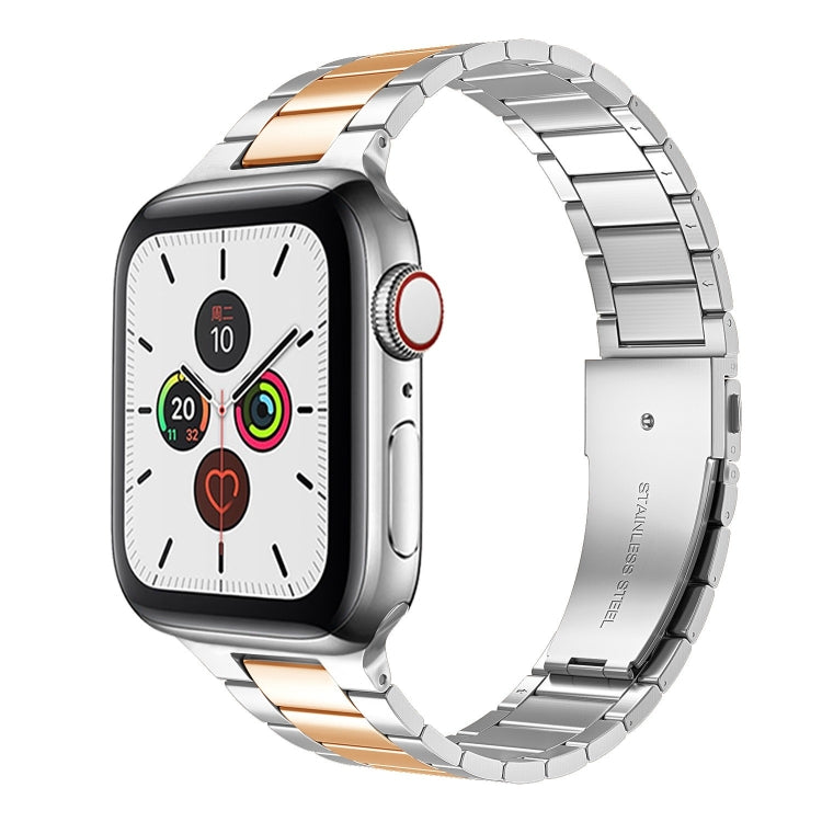 สายรัดนาฬิกาเหล็กกล้าไร้สนิมขนาดเอวเล็กสำหรับ Apple Watch Series, 7 41มม. / 6&SE&5&4 40มม. / 3&2&1 38มม., 7 45มม. / 6&SE&5&4 44มม. / 3&2&1 42มม.