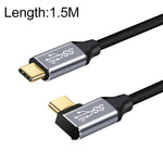 สายชาร์จและส่งข้อมูล USB-C / Type-C ชายตรง-ชายแบบข้อศอก ความเร็ว 10Gbps, ความยาว 50ซม., 1ม., 1.5ม., 2ม., 3ม.