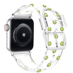 Square Buckle Transparent Watch Band For Apple Watch Series, 7 41mm / 6&SE&5&4 40mm / 3&2&1 38mm, 7 45mm / 6&SE&5&4 44mm / 3&2&1 42mm
