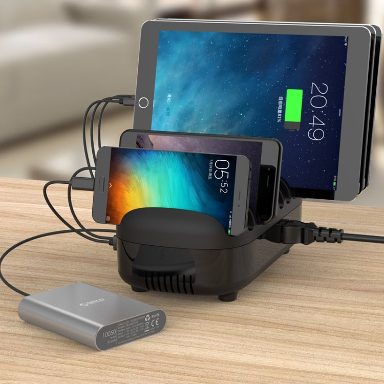 สถานีชาร์จ USB 10 พอร์ต ORICO DUK-10P-DX 120W 5V 2.4A, ปลั๊ก AU, ปลั๊ก EU, ปลั๊ก US, ปลั๊ก UK