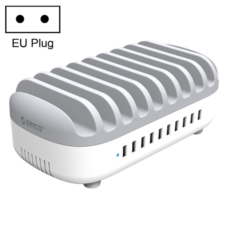 สถานีชาร์จ USB 10 พอร์ต ORICO DUK-10P-DX 120W 5V 2.4A, ปลั๊ก AU, ปลั๊ก EU, ปลั๊ก US, ปลั๊ก UK