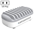สถานีชาร์จ USB 10 พอร์ต ORICO DUK-10P-DX 120W 5V 2.4A, ปลั๊ก AU, ปลั๊ก EU, ปลั๊ก US, ปลั๊ก UK