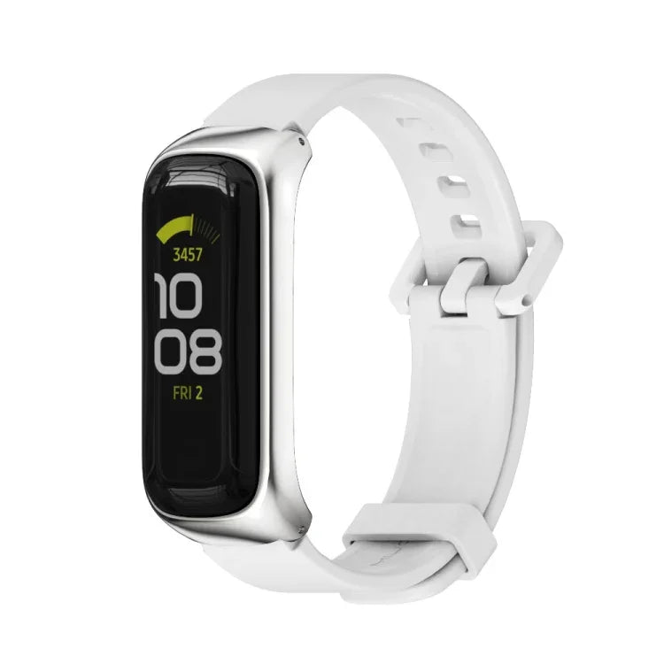 สายรัดนาฬิกาซิลิโคน MIJOBS เคสโลหะ สำหรับ Samsung Galaxy Fit 2