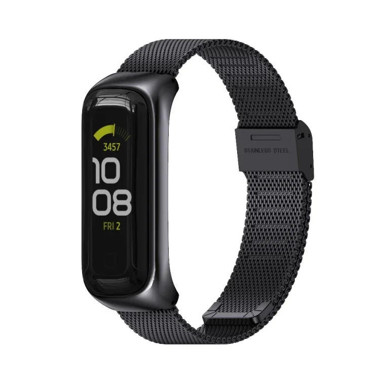 สายรัดนาฬิกาเหล็กสแตนเลสหัวเข็มขัด Milan MIJOBS สำหรับ Samsung Galaxy Fit 2