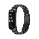 สายรัดนาฬิกาเหล็กสแตนเลส MIJOBS แบบสามเม็ด สำหรับ Samsung Galaxy Fit 2