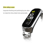 สายรัดนาฬิกาเหล็กสแตนเลส MIJOBS แบบสามเม็ด สำหรับ Samsung Galaxy Fit 2