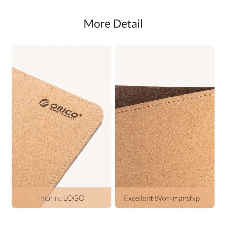 แผ่นรองเมาส์สองด้าน ORICO, ขนาด: 300x600mm, จุกไม้ก๊อก + กาแฟ, จุกไม้ก๊อก + หนัง PU สีชมพู, จุกไม้ก๊อก + หนัง PU สีเทา