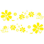 2 PCS/Set D-510 Flowers Pattern Car Modified Decorative Sticker, D-510