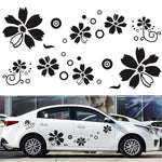 2 PCS/Set D-510 Flowers Pattern Car Modified Decorative Sticker, D-510