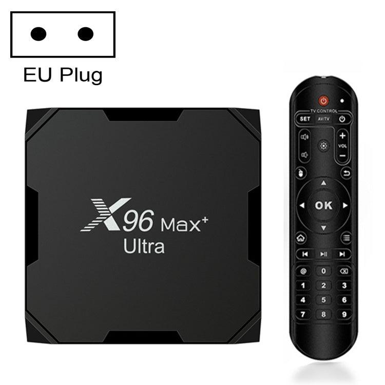 กล่องสมาร์ททีวี H96 Max+ Ultra 4GB+32GB Amlogic S905X4 8K Android 11.0 พร้อมปลั๊ก UK, US, EU, AU