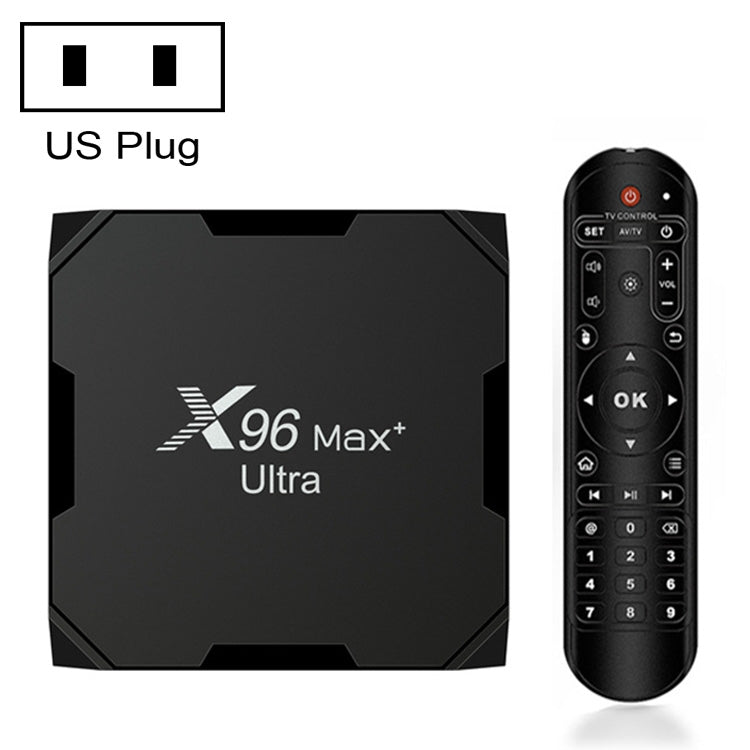 กล่องสมาร์ททีวี H96 Max+ Ultra 4GB+32GB Amlogic S905X4 8K Android 11.0 พร้อมปลั๊ก UK, US, EU, AU