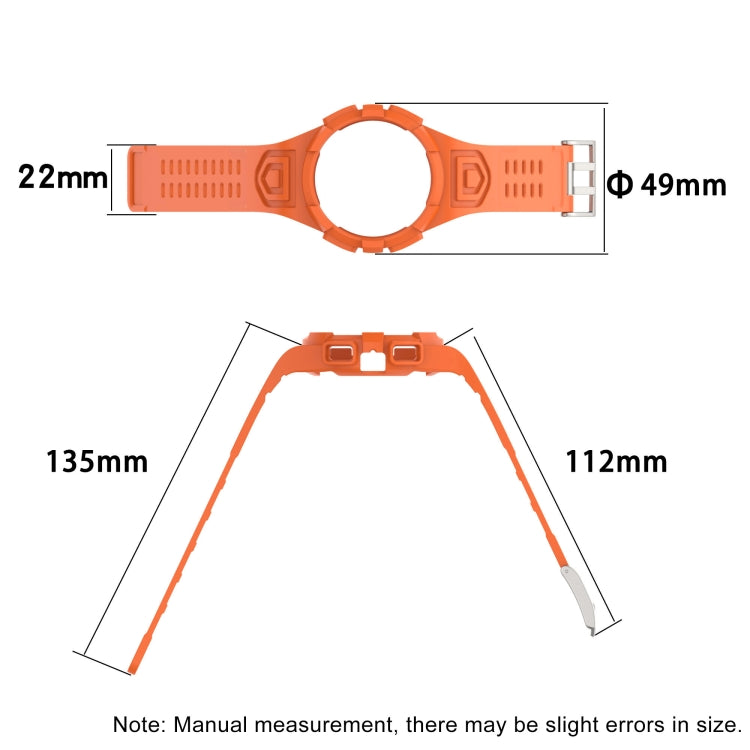 Silicone Integrated Watch Band, For Samsung Galaxy Watch4 Classic 46mm