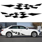 2 PCS/Set D-943 Checkered Flag Pattern Car Modified Decorative Sticker, D-943