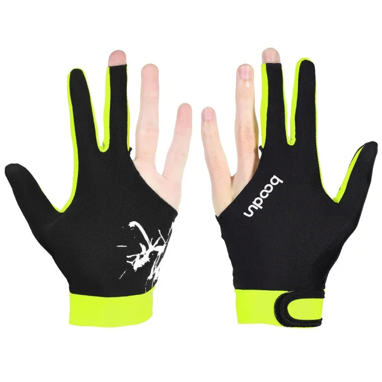 BOODUN M050912 Thin Breathable Men and Women Billiards Three Finger Single Gloves, M, L