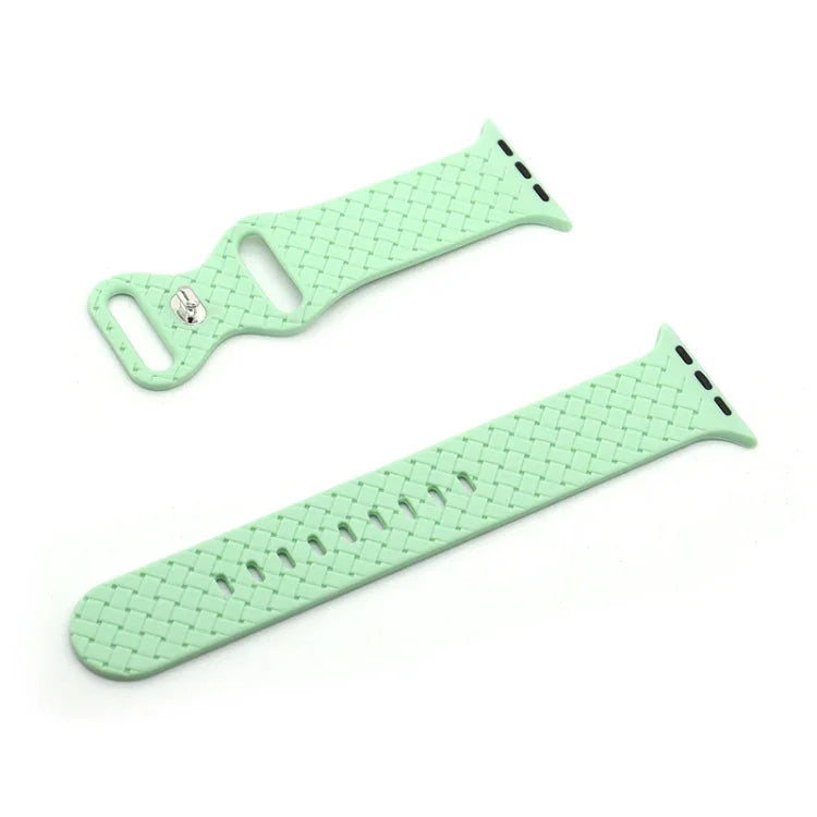 Weave Texture Watch Band For Apple Watch Series, 7 45mm / 6&SE&5&4 44mm / 3&2&1 42mm, 7 41mm / 6&SE&5&4 40mm / 3&2&1 38mm