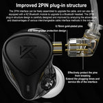 KZ-ZEX PRO หูฟังไฮบริดแบบขดลวดไฟฟ้าสถิตใส่ในหู พร้อมไมโครโฟน หรือไม่มีไมโครโฟน
