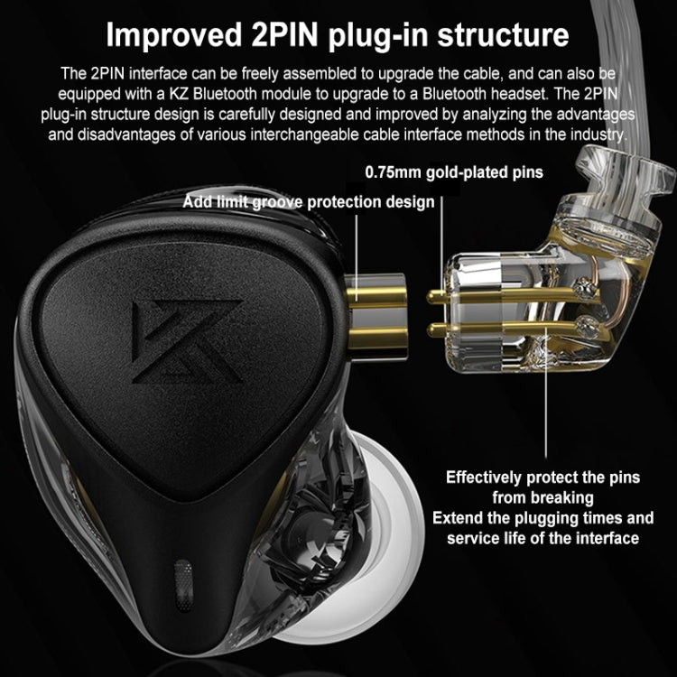 KZ-ZEX PRO หูฟังไฮบริดแบบขดลวดไฟฟ้าสถิตใส่ในหู พร้อมไมโครโฟน หรือไม่มีไมโครโฟน
