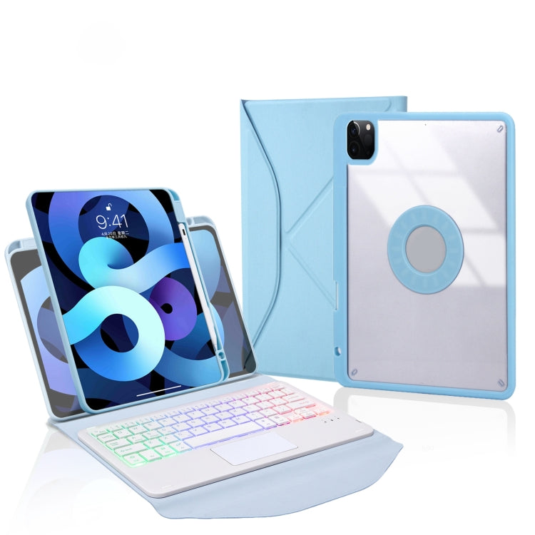 เคสหนังสำหรับแท็บเล็ต Z11B-AS พร้อมช่องเสียบปากกา, แป้นพิมพ์บลูทูธแบบทัชแพดมีไฟแบ็คไลท์ สำหรับ iPad Pro 11 2021/2020/2018, สำหรับ iPad Air 11 2025 / 2024 / Air 5 / Air 4, สำหรับ iPad 10.2 2021/2020/2019