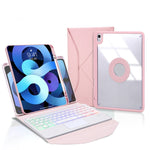 เคสหนังสำหรับแท็บเล็ต Z11B-AS พร้อมช่องเสียบปากกา, แป้นพิมพ์บลูทูธแบบทัชแพดมีไฟแบ็คไลท์ สำหรับ iPad Pro 11 2021/2020/2018, สำหรับ iPad Air 11 2025 / 2024 / Air 5 / Air 4, สำหรับ iPad 10.2 2021/2020/2019