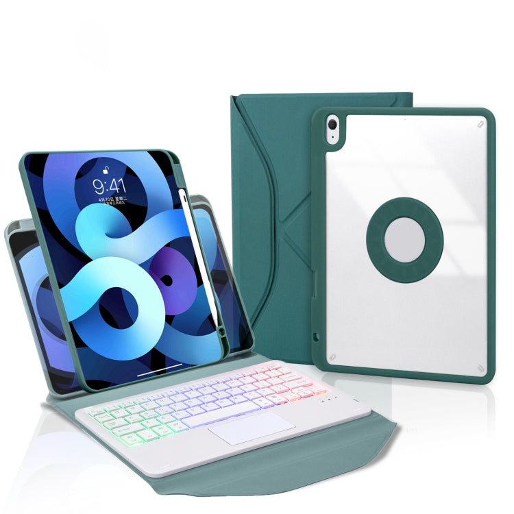 เคสหนังสำหรับแท็บเล็ต Z11B-AS พร้อมช่องเสียบปากกา, แป้นพิมพ์บลูทูธแบบทัชแพดมีไฟแบ็คไลท์ สำหรับ iPad Pro 11 2021/2020/2018, สำหรับ iPad Air 11 2025 / 2024 / Air 5 / Air 4, สำหรับ iPad 10.2 2021/2020/2019