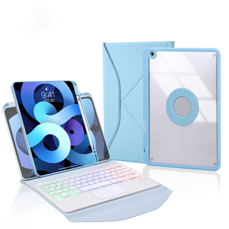 เคสหนังสำหรับแท็บเล็ต Z11B-AS พร้อมช่องเสียบปากกา, แป้นพิมพ์บลูทูธแบบทัชแพดมีไฟแบ็คไลท์ สำหรับ iPad Pro 11 2021/2020/2018, สำหรับ iPad Air 11 2025 / 2024 / Air 5 / Air 4, สำหรับ iPad 10.2 2021/2020/2019