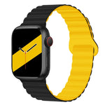 สายรัดนาฬิกาซิลิโคนแม่เหล็กหัวเข็มขัดกลับด้านสำหรับ Apple Watch Series, 7 45มม. / 6&SE&5&4 44มม. / 3&2&1 42มม., 7 41มม. / 6&SE&5&4 40มม. / 3&2&1 38มม.