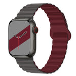 สายรัดนาฬิกาซิลิโคนแม่เหล็กหัวเข็มขัดกลับด้านสำหรับ Apple Watch Series, 7 45มม. / 6&SE&5&4 44มม. / 3&2&1 42มม., 7 41มม. / 6&SE&5&4 40มม. / 3&2&1 38มม.