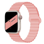 สายรัดนาฬิกาซิลิโคนแม่เหล็กหัวเข็มขัดกลับด้านสำหรับ Apple Watch Series, 7 45มม. / 6&SE&5&4 44มม. / 3&2&1 42มม., 7 41มม. / 6&SE&5&4 40มม. / 3&2&1 38มม.