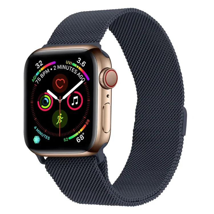 สายรัดนาฬิกาเหล็กกล้าไร้สนิมมิลานีสสำหรับ Apple Watch Series, 7 45มม. / 6&SE&5&4 44มม. / 3&2&1 42มม., 7 41มม. / 6&SE&5&4 40มม. / 3&2&1 38มม.