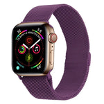สายรัดนาฬิกาเหล็กกล้าไร้สนิมมิลานีสสำหรับ Apple Watch Series, 7 45มม. / 6&SE&5&4 44มม. / 3&2&1 42มม., 7 41มม. / 6&SE&5&4 40มม. / 3&2&1 38มม.