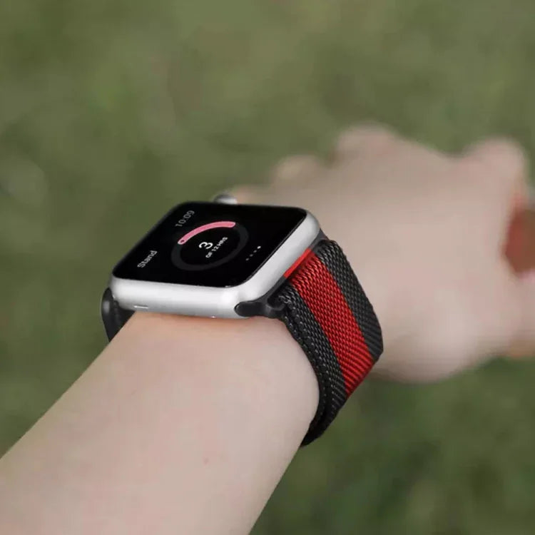 สายรัดนาฬิกาเหล็กกล้าไร้สนิมมิลานีสสำหรับ Apple Watch Series, 7 45มม. / 6&SE&5&4 44มม. / 3&2&1 42มม., 7 41มม. / 6&SE&5&4 40มม. / 3&2&1 38มม.