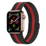 สายรัดนาฬิกาเหล็กกล้าไร้สนิมมิลานีสสำหรับ Apple Watch Series, 7 45มม. / 6&SE&5&4 44มม. / 3&2&1 42มม., 7 41มม. / 6&SE&5&4 40มม. / 3&2&1 38มม.