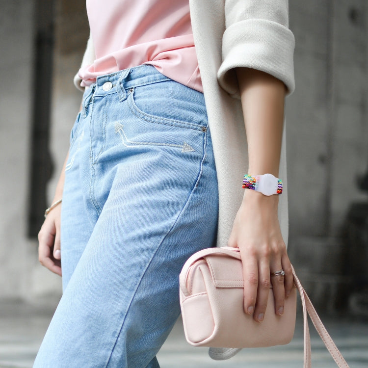 สายรัดข้อมือไนลอนถักพร้อมปลอก TPU ป้องกันกันหายสำหรับ AirTag รุ่นที่ 2 / AirTag รุ่นที่ 1