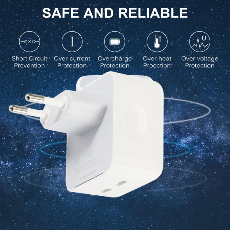 ที่ชาร์จพอร์ตคู่ USB-C / Type-C 50W PD, ปลั๊ก EU 50W PD, ปลั๊ก US 50W PD