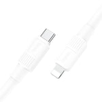 สายชาร์จและซิงค์ข้อมูล hoco X84 20W USB-C / Type-C เป็น 8 Pin Solid PD, ความยาว: 1 เมตร